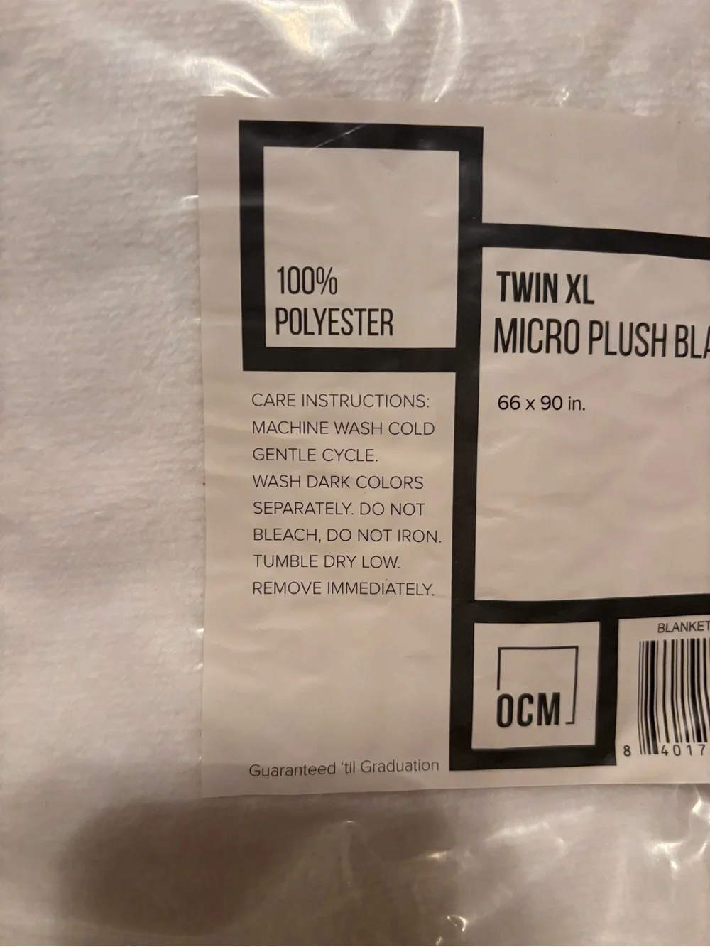 Dormify OCM Micro Plush blanket - Twin XL - NWT - #4